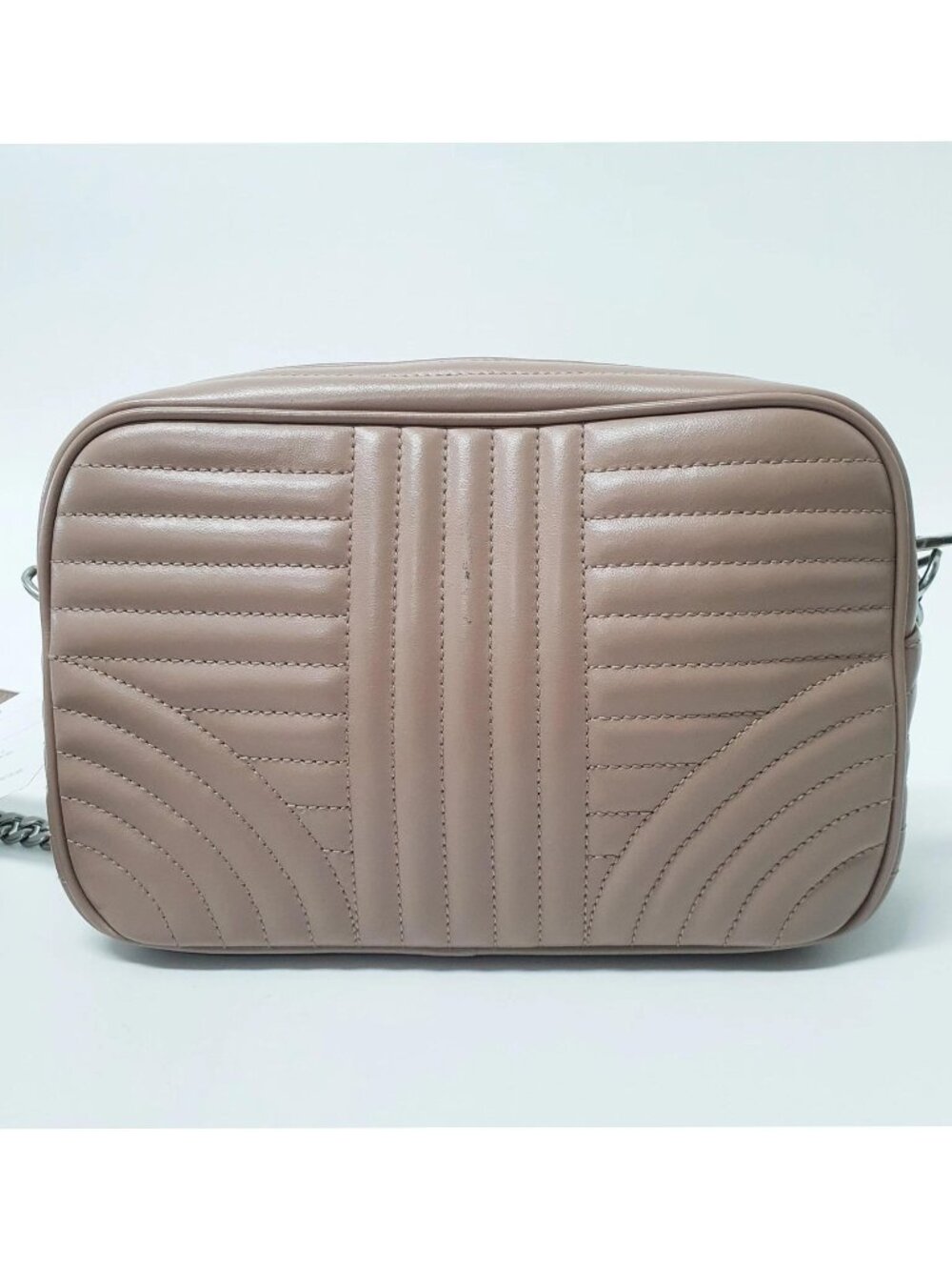 Authentic Prada Diagramme Camera Bag Nude Beige Leather Crossbody Chain Luxury - Picture 3 of 11